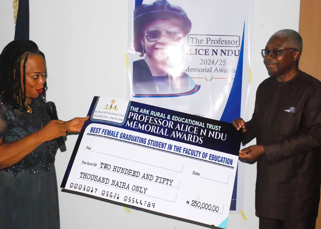 Speech at the Presentation of the Professor Alice Ndu Memorial Scholarship Awards, Office of the Vice Chancellor, Nnamdi Azikiwe University, Awka